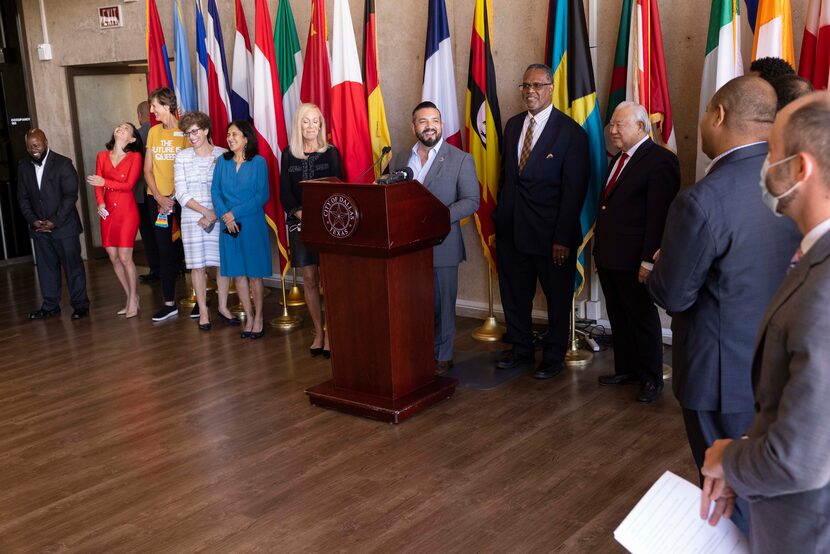 Gary Sanchez, Board Chair, North Texas LGBT Chamber of Commerce, speaks about being on Mayor...