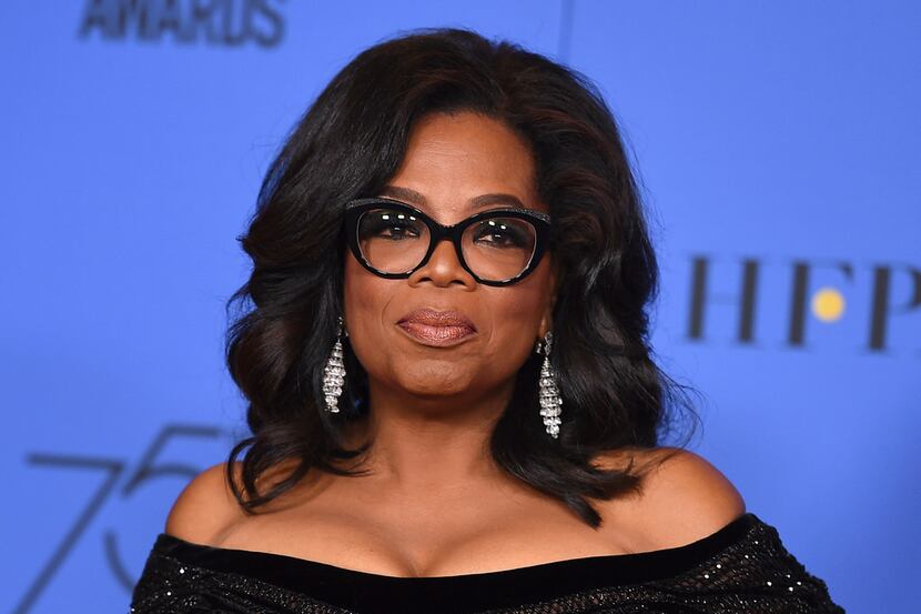 In this Jan. 7, 2018 file photo, Oprah Winfrey poses in the press room with the Cecil B....