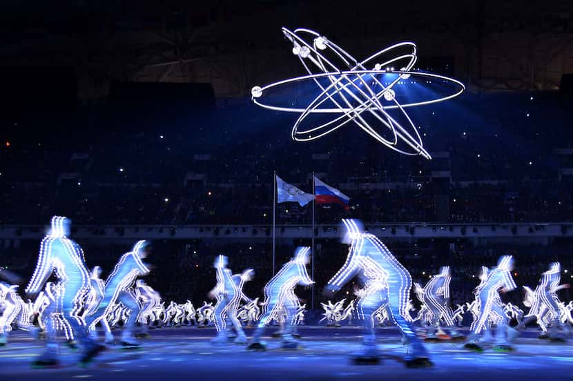 Artists perform during the opening ceremony.