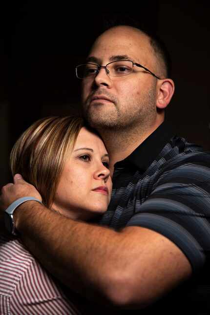Taylor Siler, photographed with her husband, Clint Siler, was the first woman whose uterus...