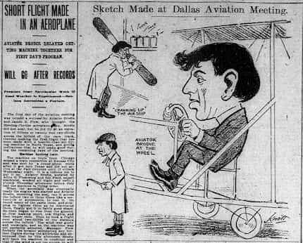 Clipping of the front page of The Dallas Morning News from March 4, 1910.