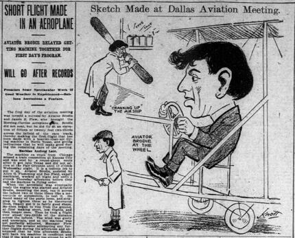 Clipping of the front page of The Dallas Morning News from March 4, 1910.