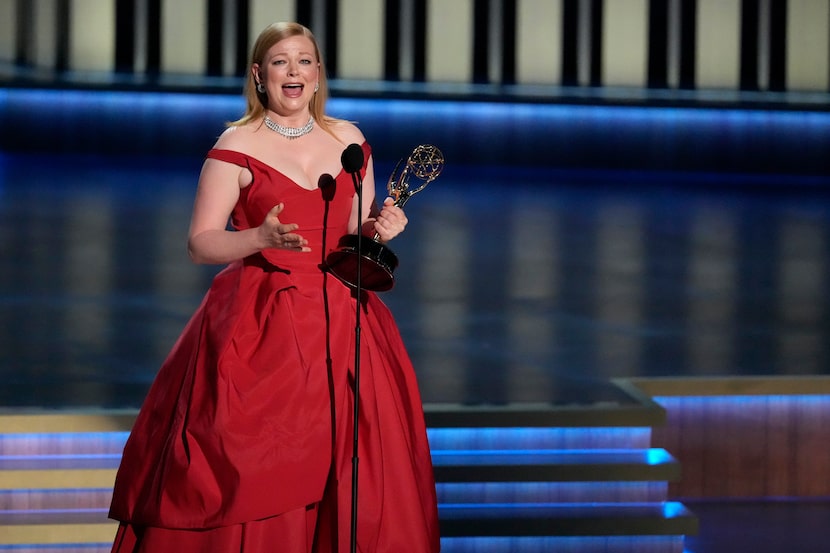 Sarah Snook recibe el premio a mejor actriz dramática por "Succession" en la 75a edición de...