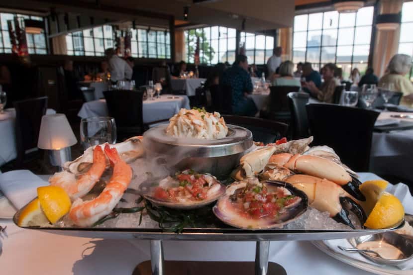 The chilled seafood platter for four at Truluck's