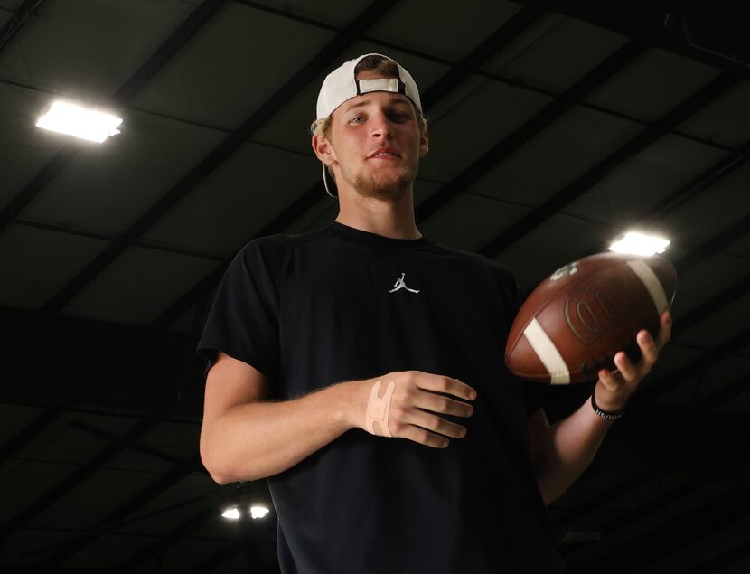 Southlake Carroll junior quarterback Graham Knowles was photographed at Southlake Carroll...