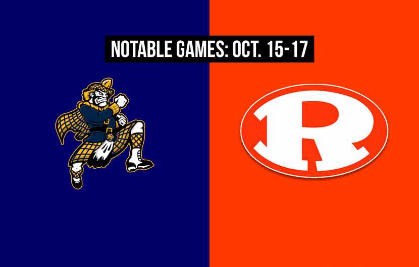 Notable games for the week of Oct. 15-17 of the 2020 season: Highland Park vs. Rockwall.
