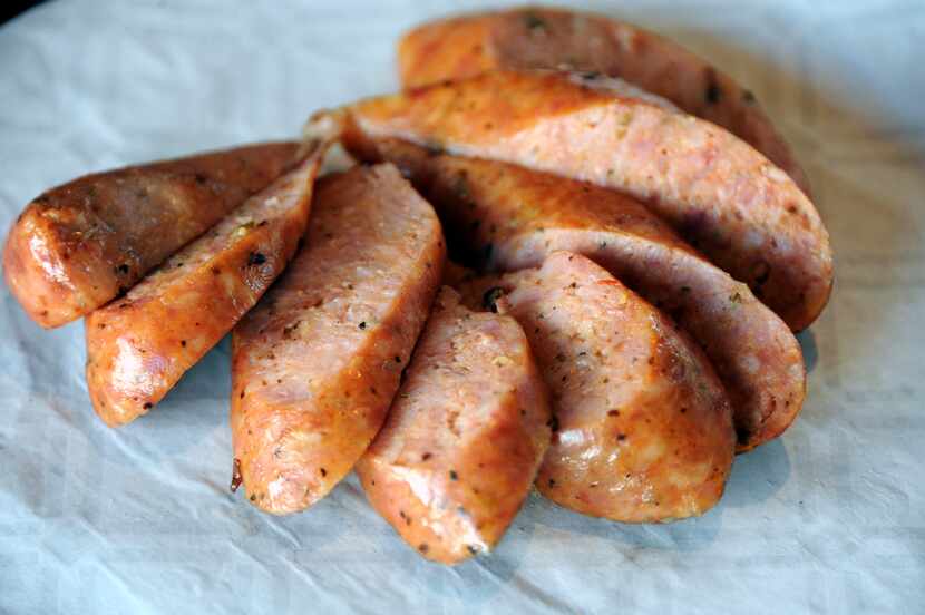 The sausage at Ten 50 BBQ in Richardson comes from Elgin, Texas.