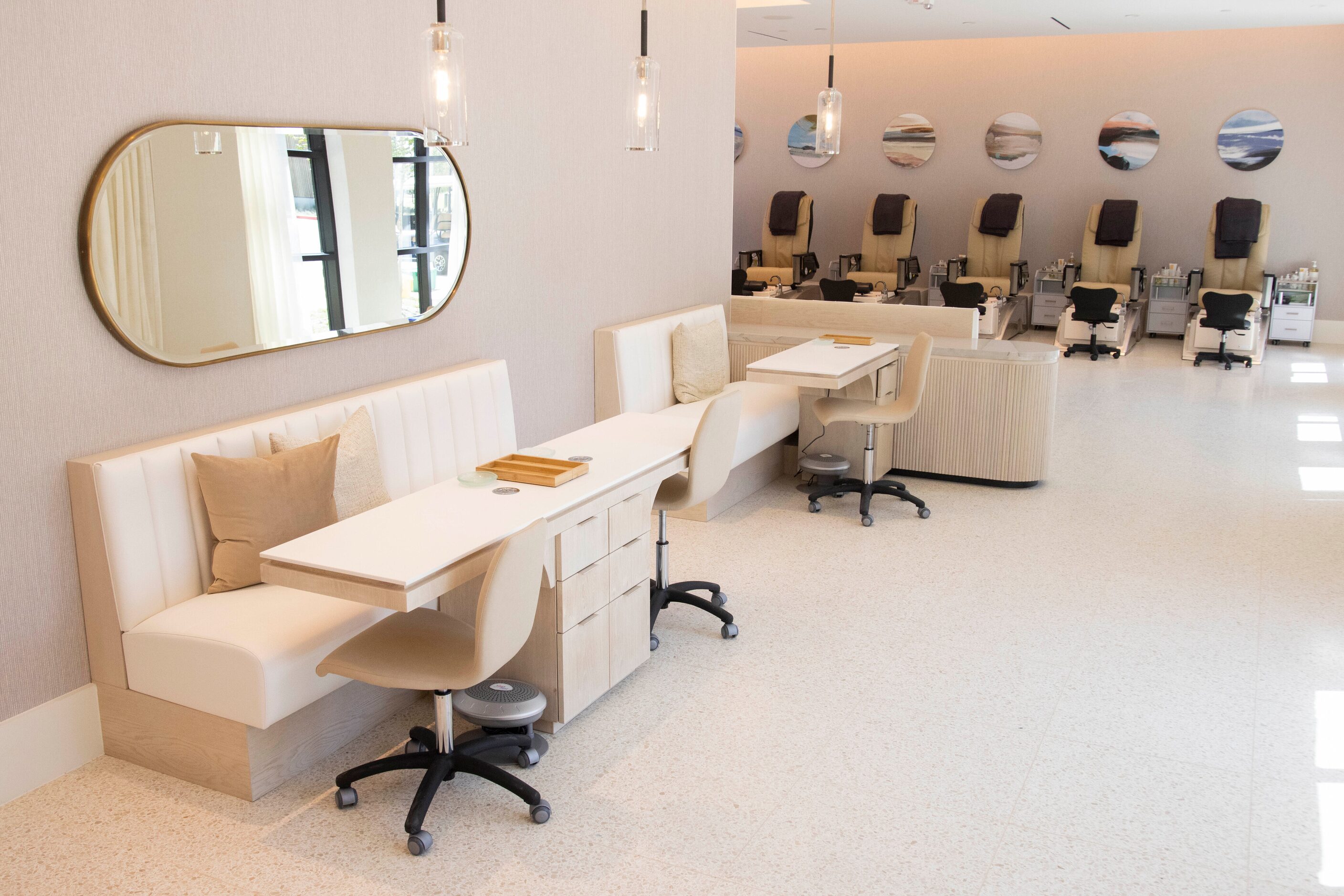 The manicure and pedicure stations at the Omni PGA Frisco Resort’s Mokara Spa in Frisco on...