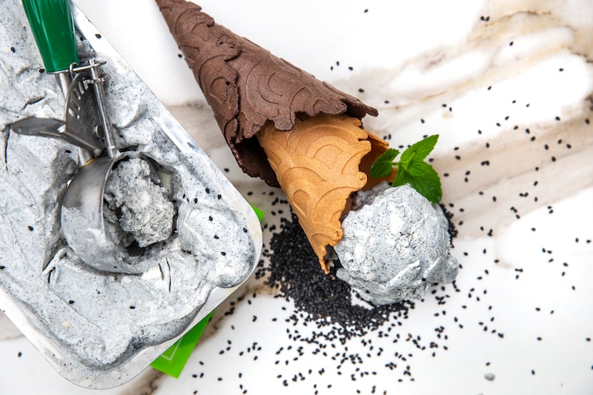 Black Sesame Ice Cream 