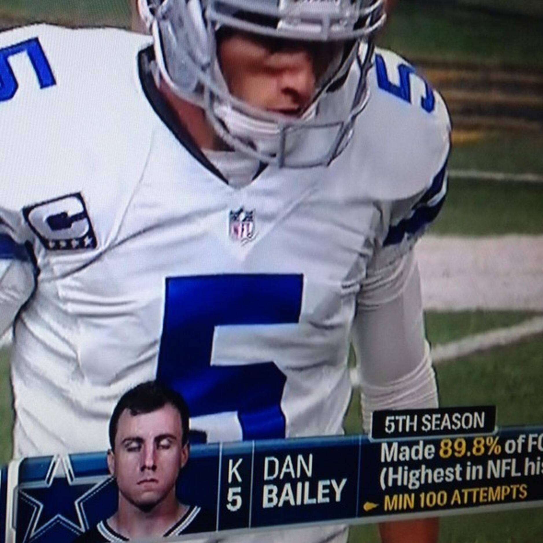 Dan Bailey Has Some New Headshots for Sunday Night Football 