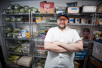 Executive chef Joshua Harmon, pictured here at Victory Social, created a fried chicken...