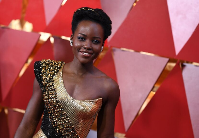 Kenyan actress Lupita Nyong'o at the Oscars 2018