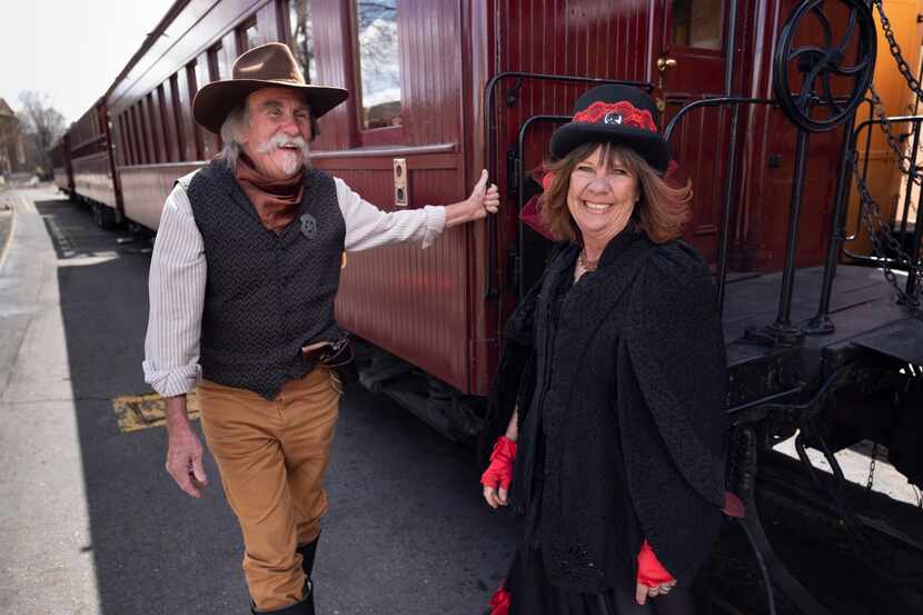 Businesses and officials in Durango, Colo., have hired Old West actors Scott Perez and Cathy...