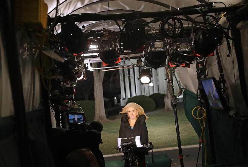 White House Counselor to the President Kellyanne Conway is interviewed by FOX News at the...