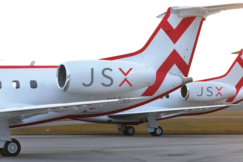 Two of the Embraer aircraft of Dallas-based carrier JSX.