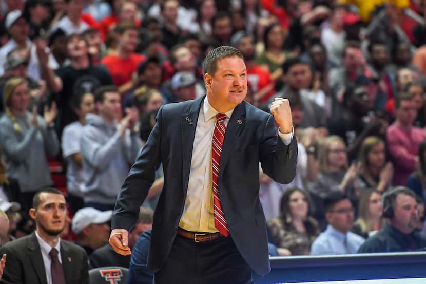 LUBBOCK, TX - JANUARY 31: Head coach Chris Beard of the Texas Tech Red Raiders reacts to...