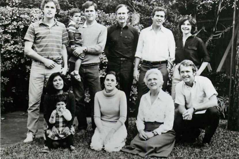 A 1979 Bush family photo. Top row, from left: Marvin Bush, George P. Bush, Jeb Bush, George...