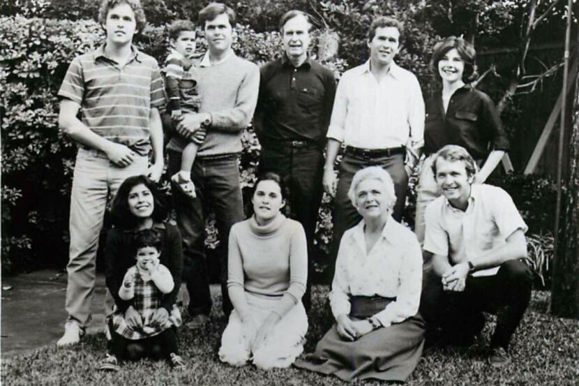 1979 - Bush family photo - Top row, from left: Marvin Bush, George P. Bush, Jeb Bush, George...