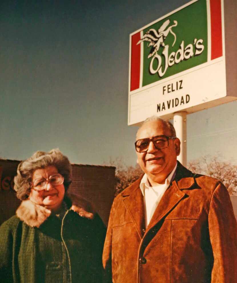 Cecilia and Ben Ojeda, who opened Dallas Tex-Mex mainstay Ojeda's in 1969, are pictured in a...