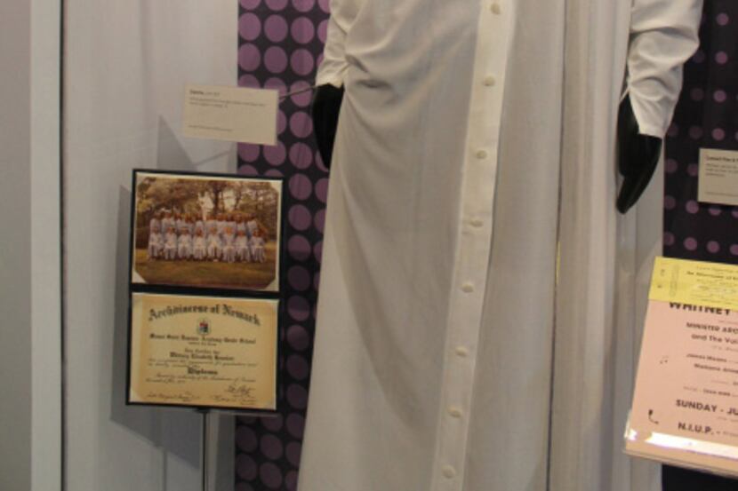 Houston's choir robe from when she sang at New Hope Baptist Church in New Jersey as a young...