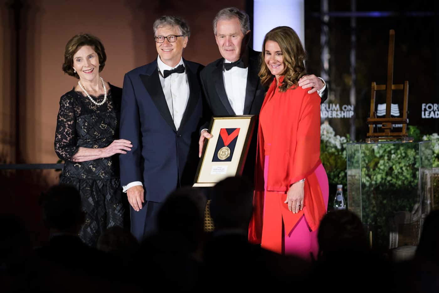 Bill and Melinda Gates received the George W. Bush Medal for Distinguished Leadership award...