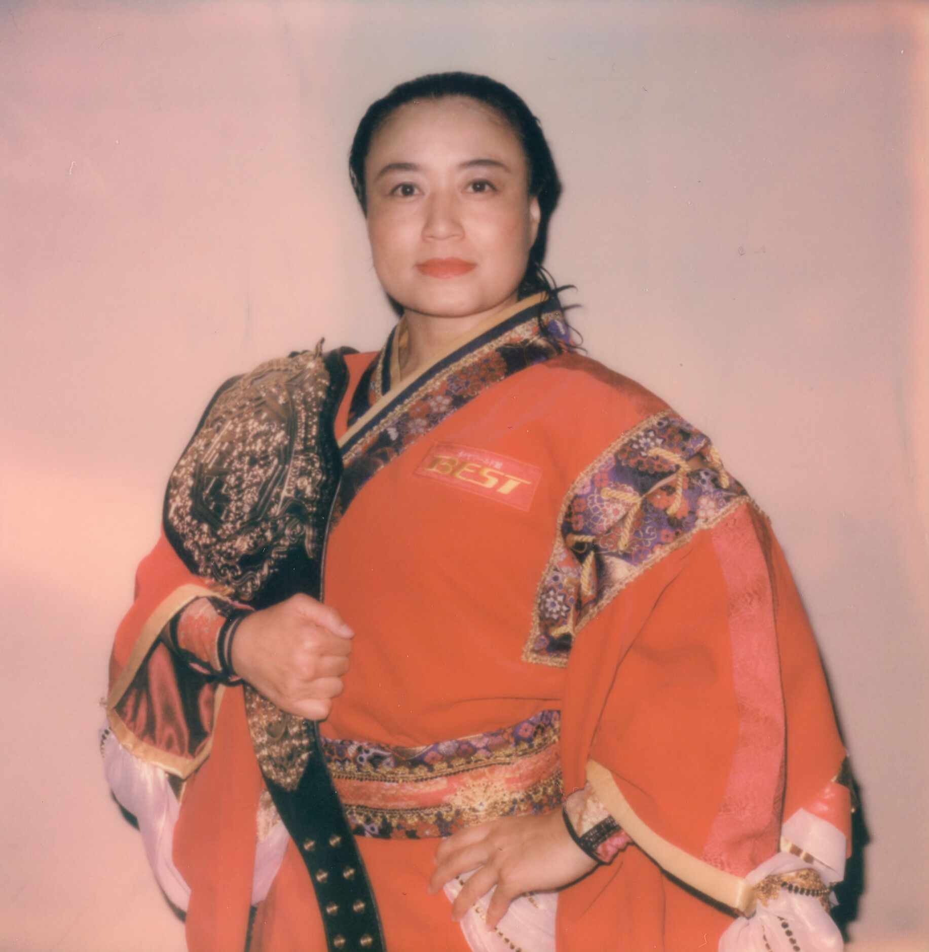 Professional wrestler Meiko Satomura poses for a portrait by Michael Watson. The portrait...
