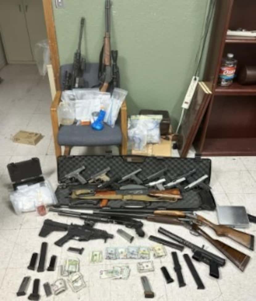 Authorities on Friday seized multiple types of drugs, stolen vehicles and firearms during a...
