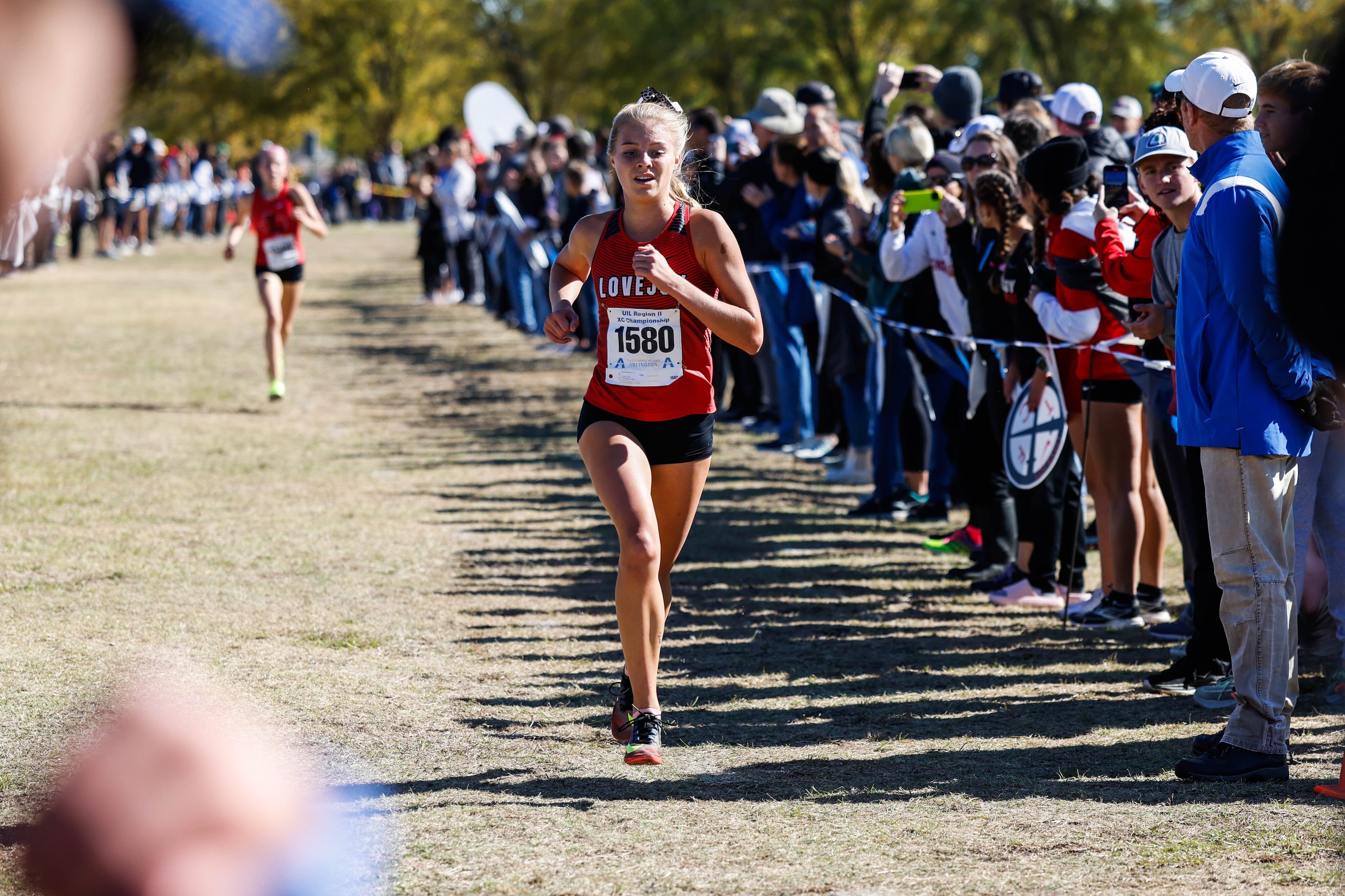 Sara Morefield (1580) from Lucas Lovejoy team approaches the finish line second during the...