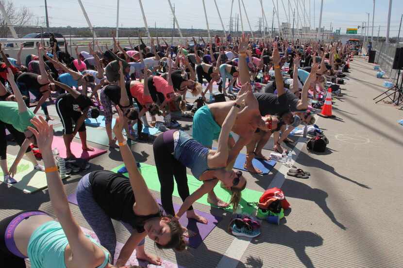 All Out Trinity hosted Dallas' fourth annual Yoga on the Bridge event on March 4, which took...
