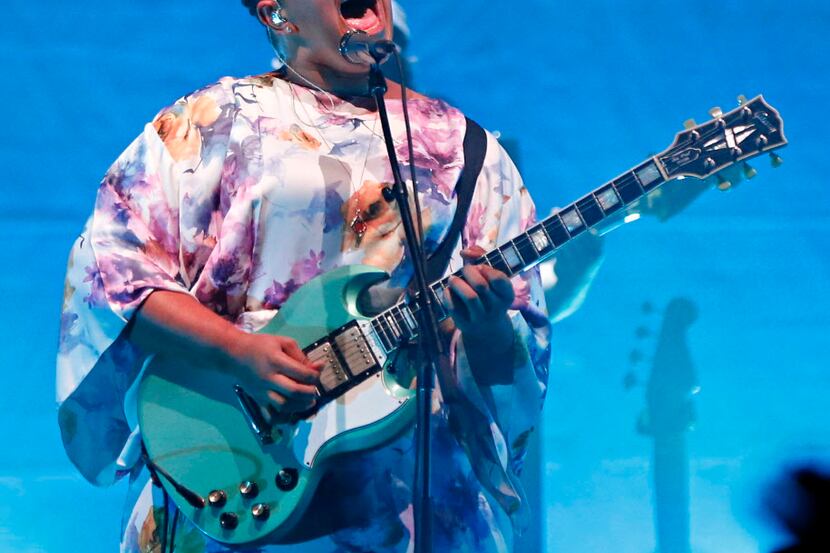 Brittany Howard of Alabama Shakes performs during their 2015 tour stop at the Verizon...