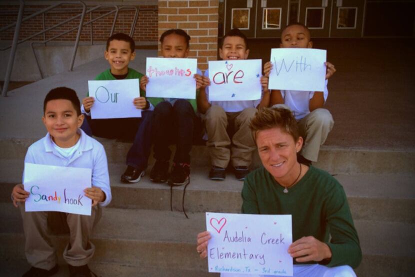 Students at Audelia Creek Elementary School posted a picture to the school's website showing...