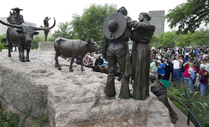 Thursday's unveiling of the Tejano monument on the Texas Capitol grounds in Austin drew a...