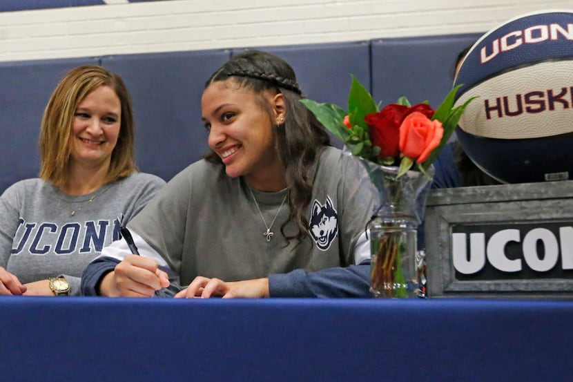L.D. Bell High School girls basketball player Lexi Gordon signs a national letter of intent...