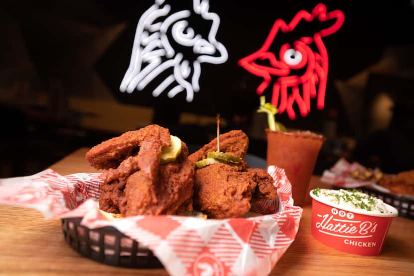 Hattie B's sells Nashville hot chicken, which is spicy because of the cayenne “dunk” each...
