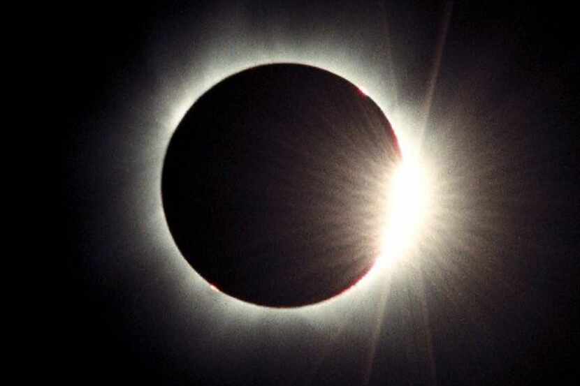 The sun was eclipsed by the moon on Aug. 11, 1999, as seen near the village of Stone Beach...