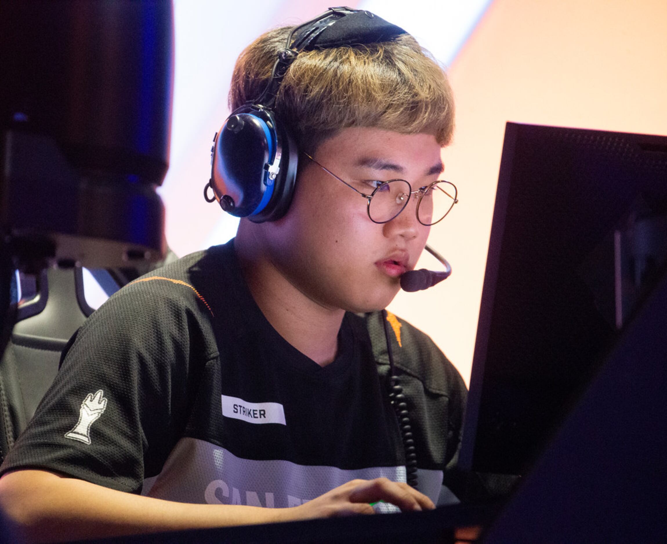 Namju 'Striker' Gwon of the San Fransisco Shock plays against the Dallas Fuel during the...