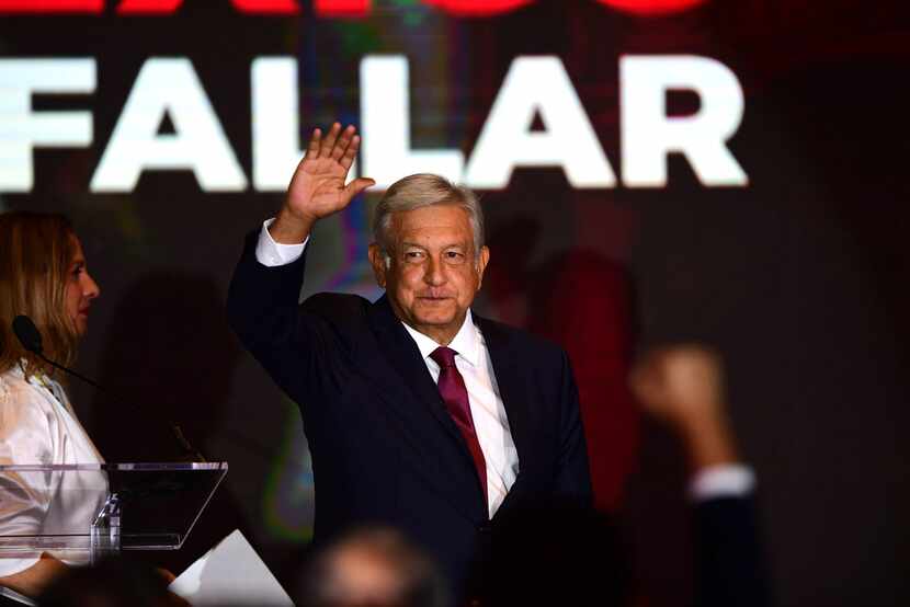 Newly elected Mexico's President Andres Manuel Lopez Obrador, running for "Juntos haremos...