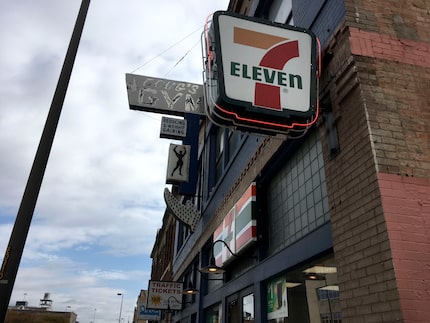 The 7-Eleven was open at the time of the robbery and remained open Wednesday.