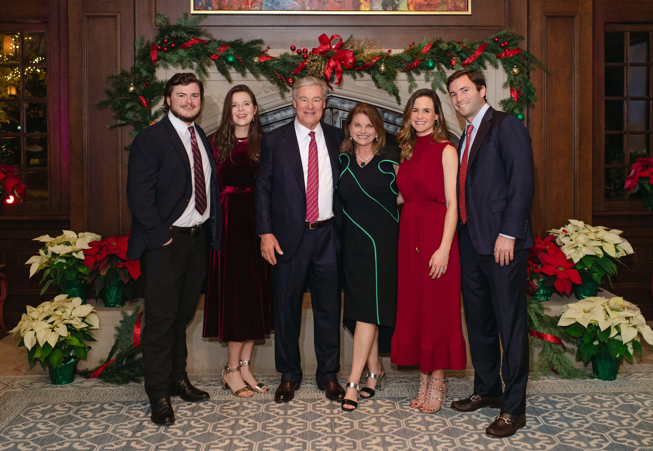 Christmas photo of the Trevor Rees-Jones family in December. Son David, left, and his wife...