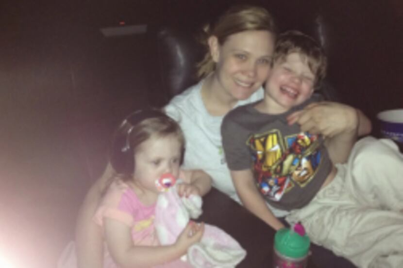  Me, Jack and Peyton at the theater watching Frozen. This was Jack's first time watching a...