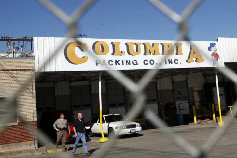 Police investigated the Columbia Packing Co. plant in January.