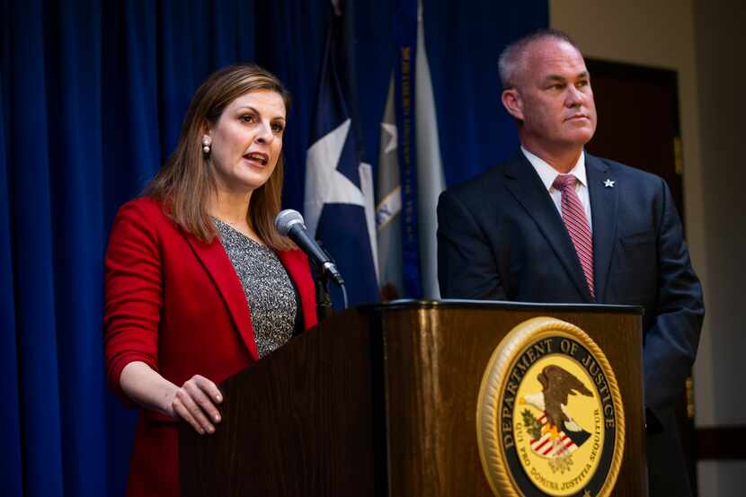 U.S. Attorney for the Northern District of Texas Erin Nealy Cox with ATF Special Agent in...