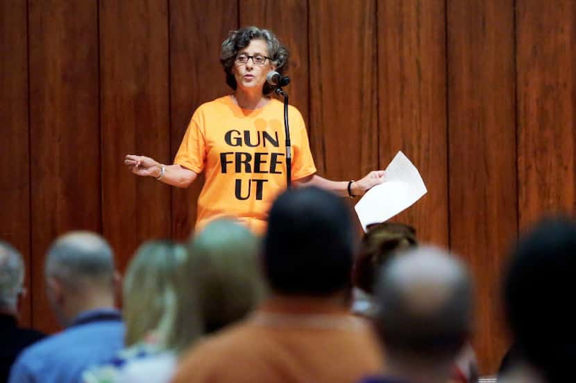 University of Texas at Austin professor Joan Neuberger spoke during a public forum on how to...