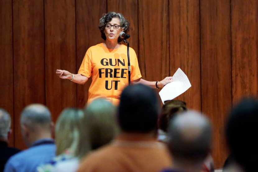 University of Texas at Austin professor Joan Neuberger spoke during a public forum on how to...