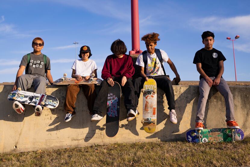 (From left) Nathan Torres, 15, Kristopher Lopez, 11, Ricardo Rios, 16, Gavin Peoples, 16,...