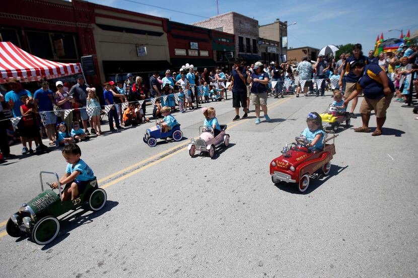 During the Wylie 500 Pedal Car Races, in Wylie in May, 2018, young children raced 500 inches...