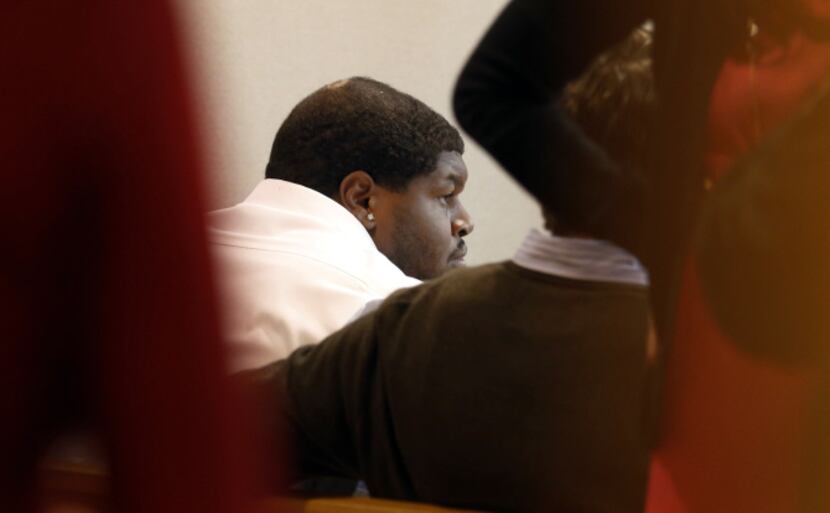 Josh Brent sits in Dallas County 195th District Court on Tuesday for a bond reduction...