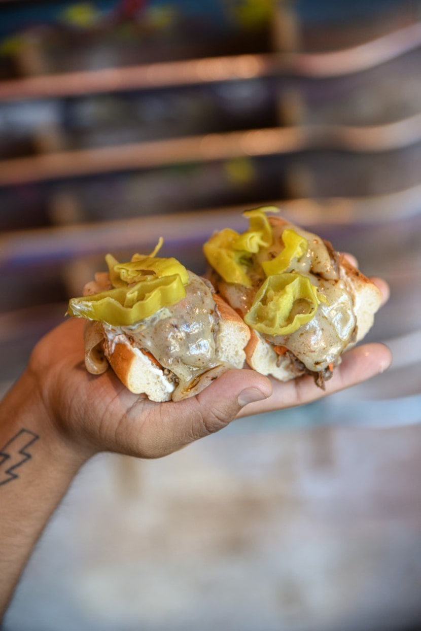 Easy Slider restaurant created 'The Bear' Italian beef sandwich. (Photo by Adriana Lherrrera)