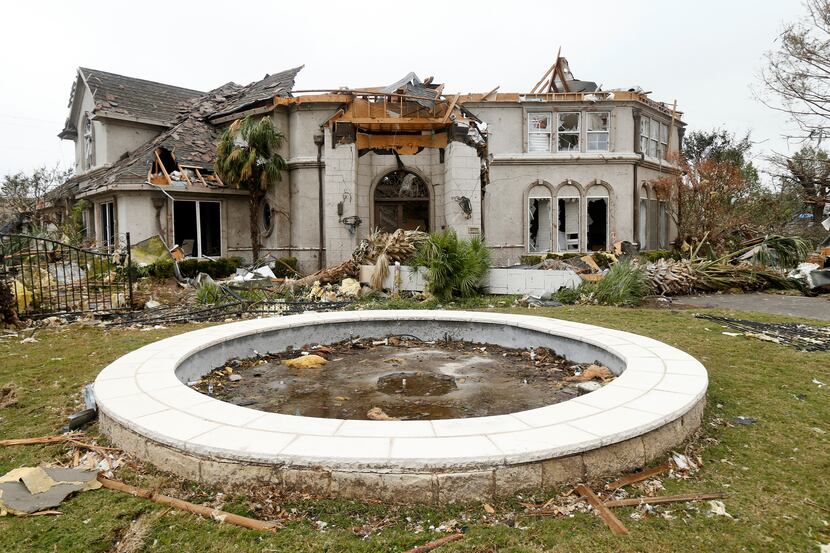 A North Dallas home near Preston Royal shopping center lies in ruins,  (Tom Fox/The Dallas...