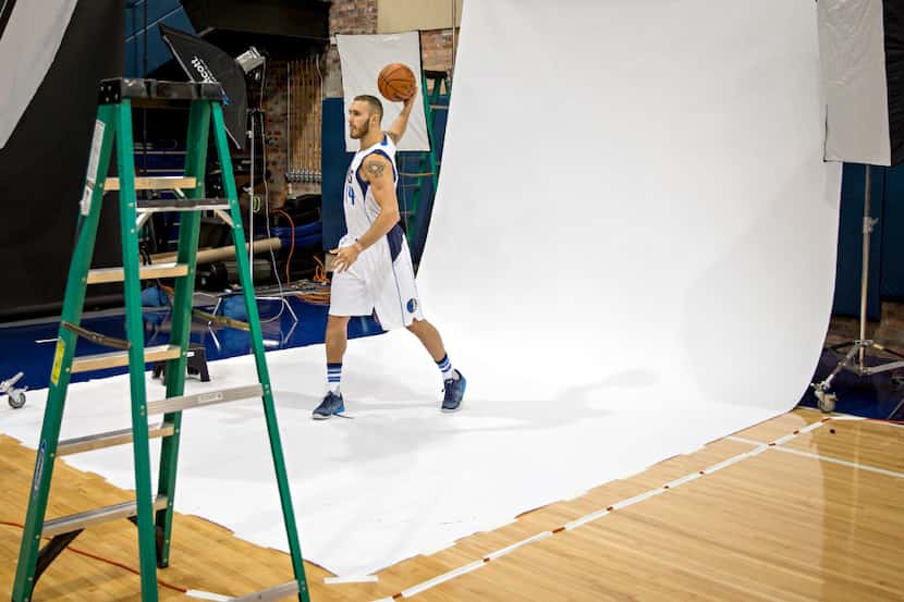 Dallas Mavericks guard Keith Hornsby poses for portraits during the team's media day Monday,...
